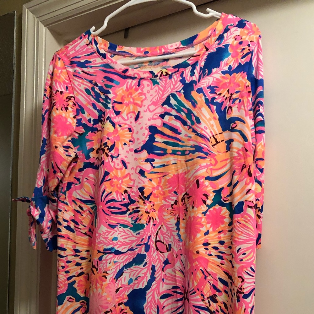Lilly Pulitzer Swirling Sea Dream Preston EUC L